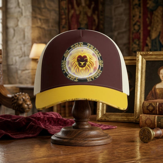 Yahusha: The Lion of Judah™ (03-01) — The Royal Seal of Judah™ | Peaked Baseball Cap