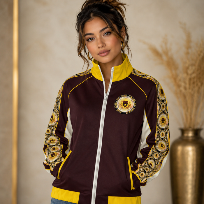 Yahusha: The Lion of Judah™ (03-01) — The Royal Seal of Judah™ | Women's Soft-Shell Track Jacket™