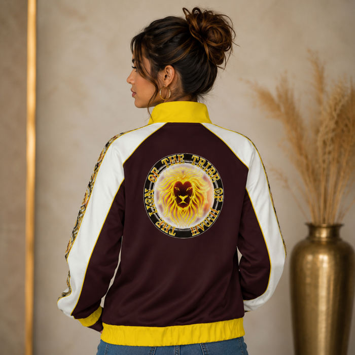 Yahusha: The Lion of Judah™ (03-01) — The Royal Seal of Judah™ | Women's Soft-Shell Track Jacket™