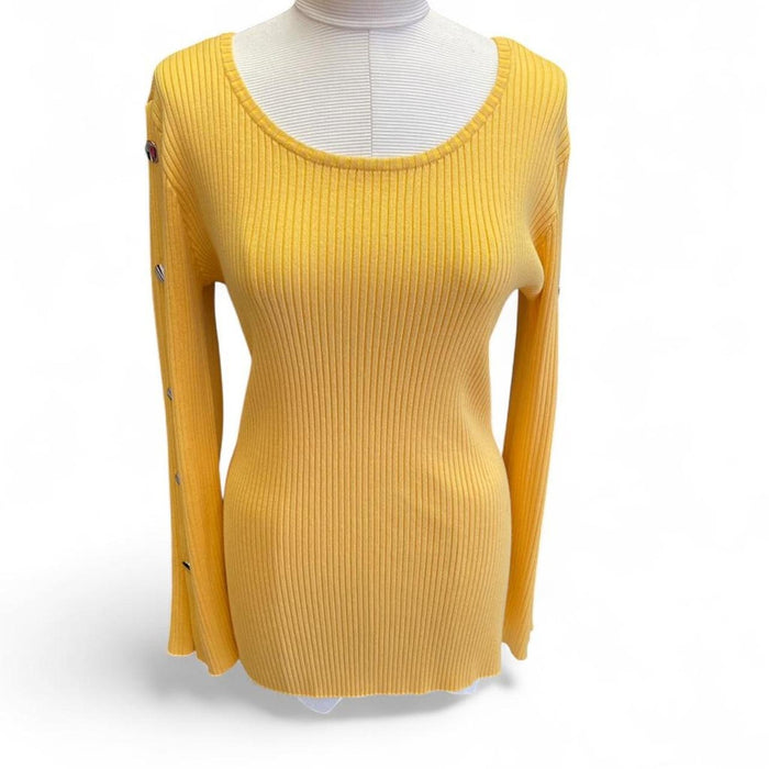 Yellow long sleeve button up