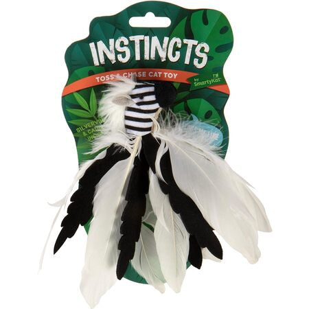 Zingy Zebra Feathers Cat Toy