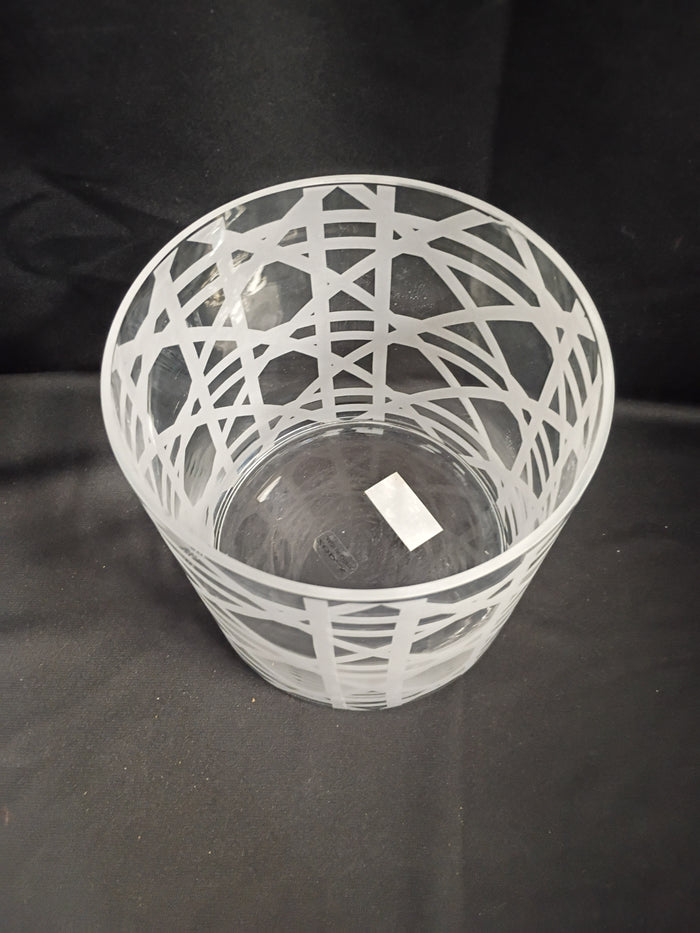Zodax Etched Glass Lattice Vase