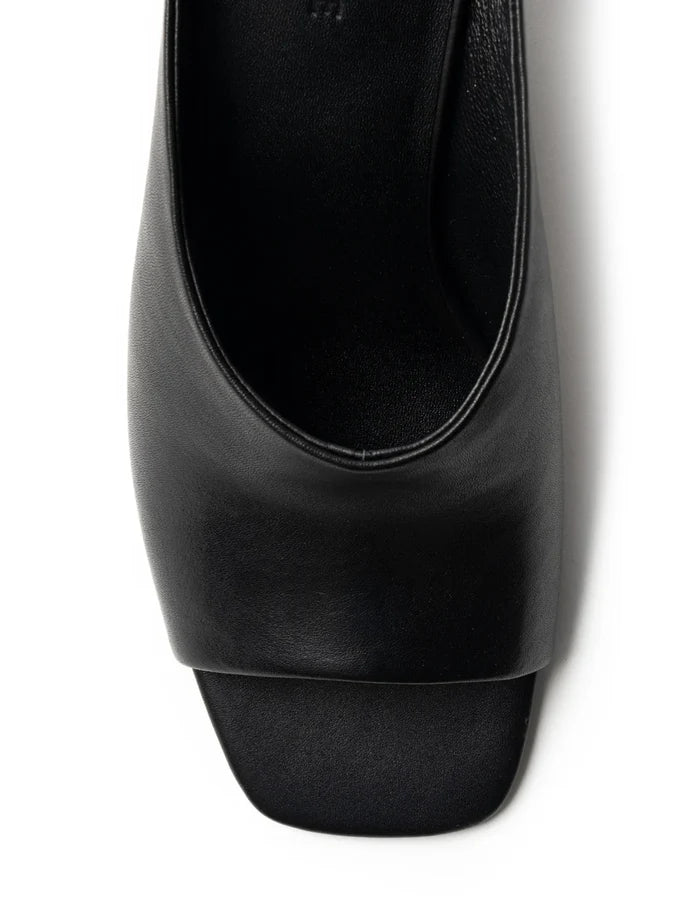 Zoe Open Toe Mule | Black